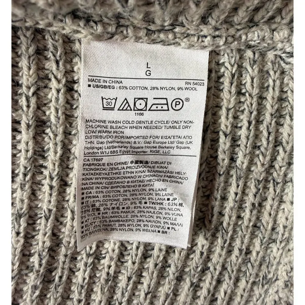 Banana Republic Hooded Wool Blend Thick Long Sleeve Cardigan with Pockets Large - Picture 5 of 6